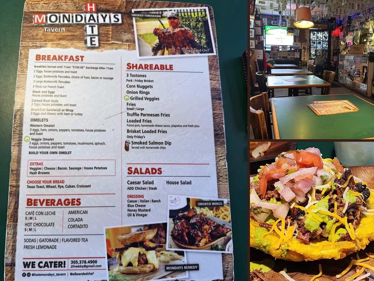 A spread of burgers, ribs, and small plates.